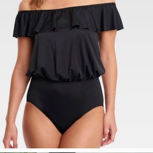 Dreamsuit by Miracle Brands Sz 8 Black Swimsuit